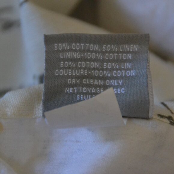 Restoration Hardware RH Curtain Drape Panel 50% Linen/50% Cotton Ivory/Gray - Picture 5 of 8